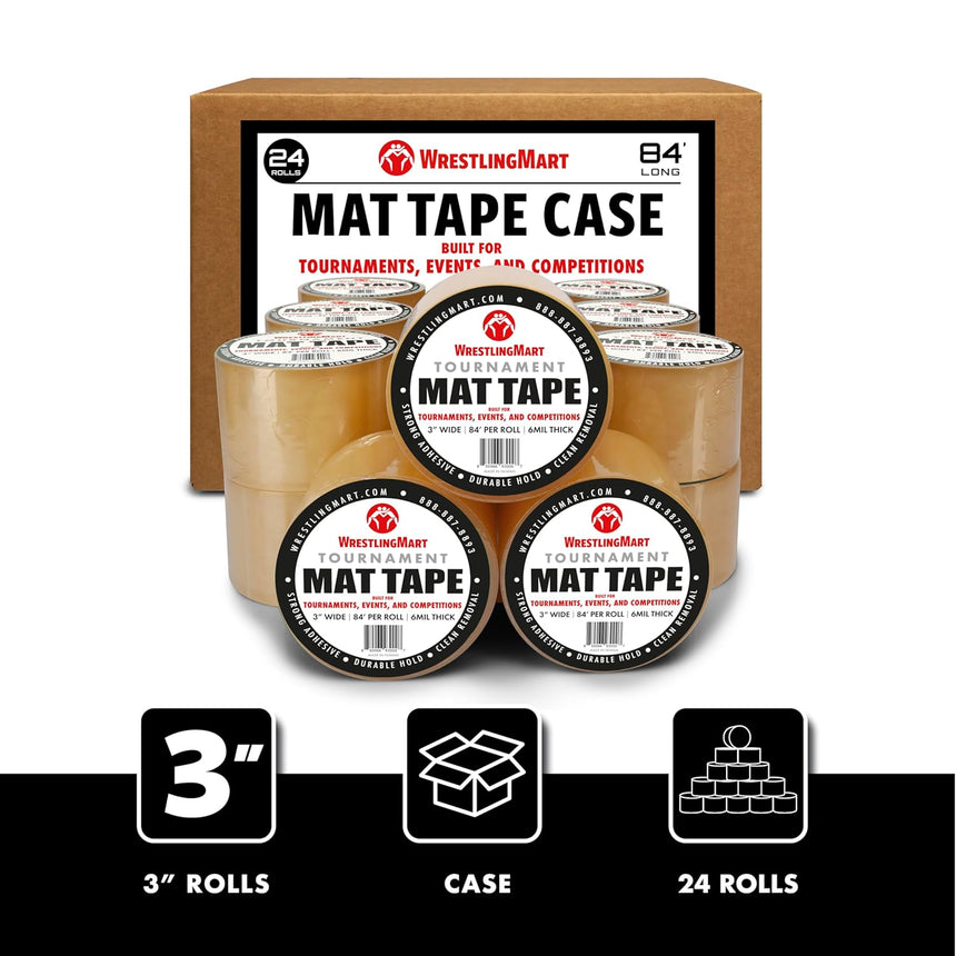 WrestlingMart 3 Inch Tournament Mat Tape Case (1 Case/24 rolls)