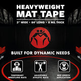 WrestlingMart 3 Inch Mat Tape (1 Case/24 Rolls)