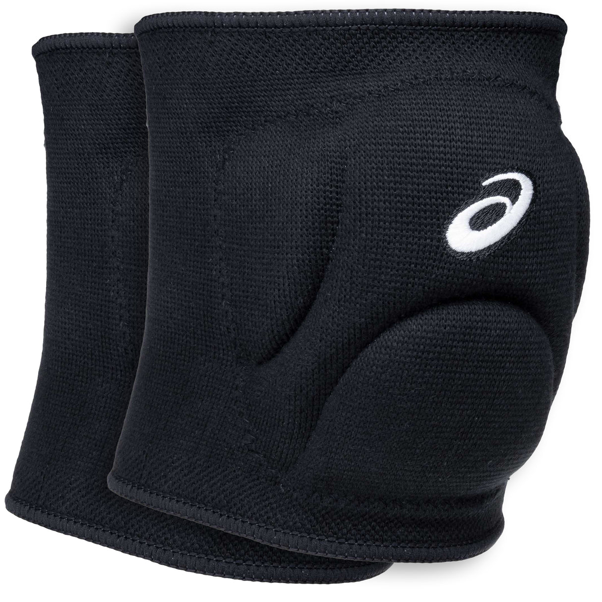ASICS Gel Low Profile Wrestling Knee Pads in black at a three quarter angle