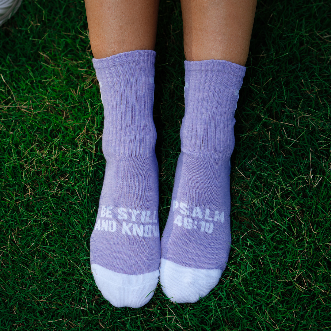BE STILL AND KNOW-Purple-Silver