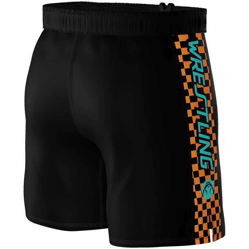 WrestlingMart Checkers Performance Wrestling Shorts