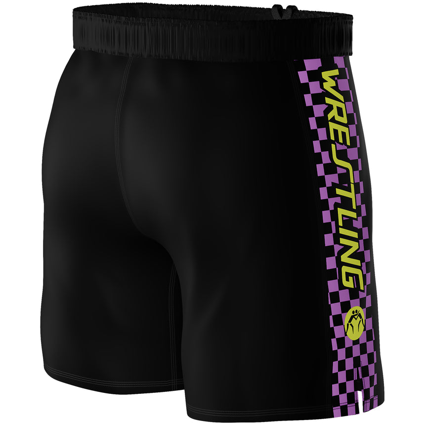 WrestlingMart Checkers Performance Wrestling Shorts