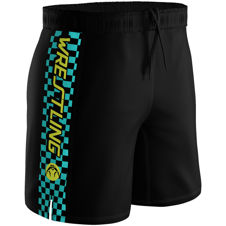 WrestlingMart Checkers Performance Wrestling Shorts