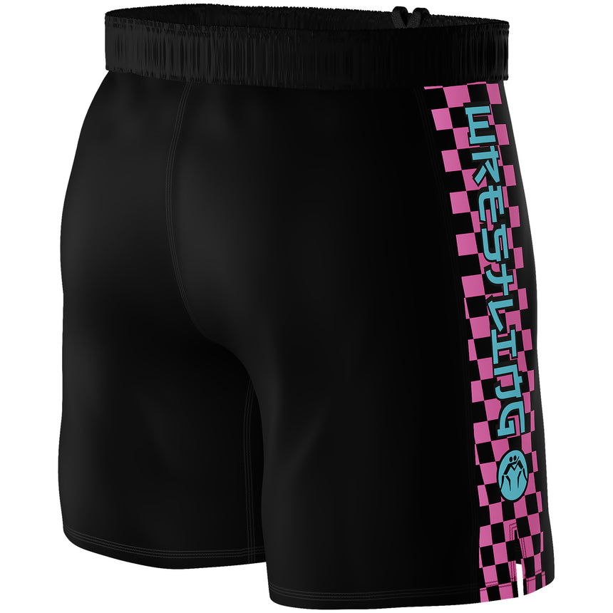 WrestlingMart Checkers Performance Wrestling Shorts