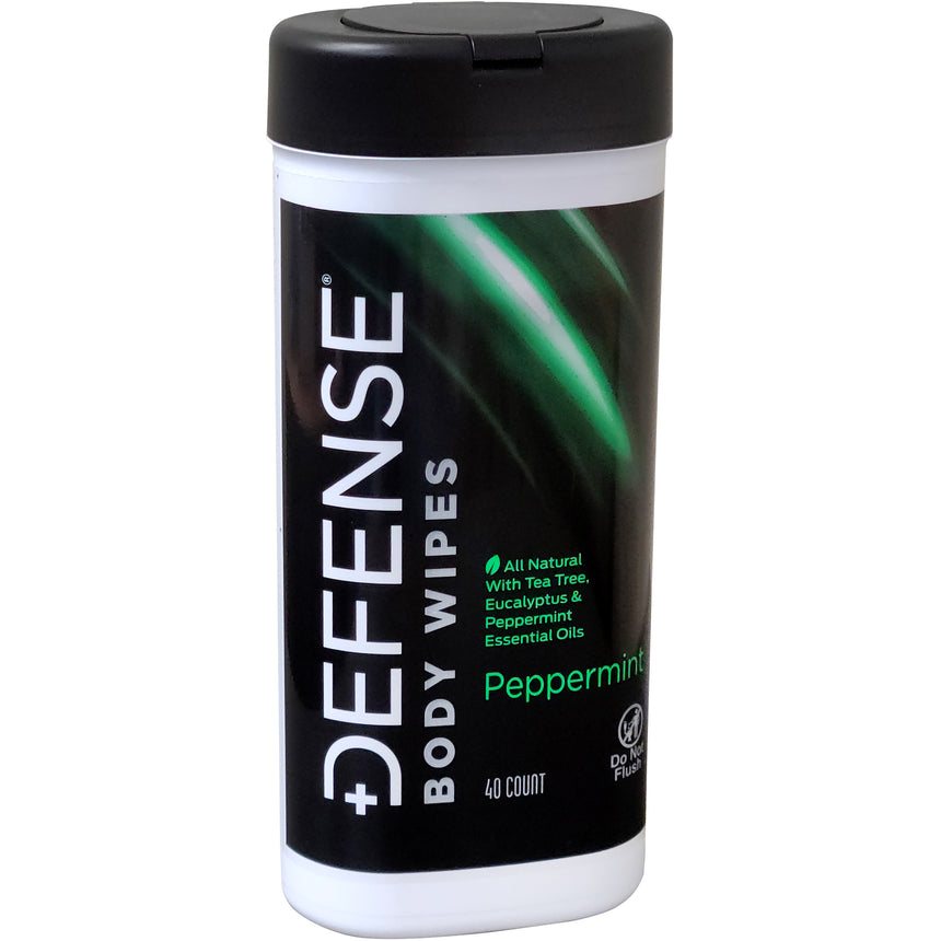 Defense Peppermint Body Wipes-40ct Canister
