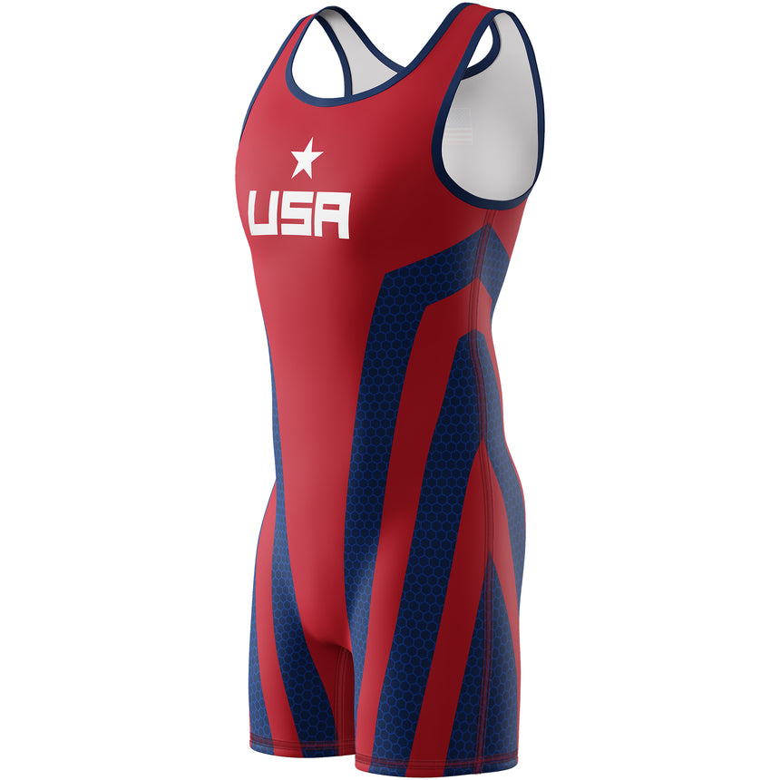 WrestlingMart Youth USA BREAKDOWN Singlet