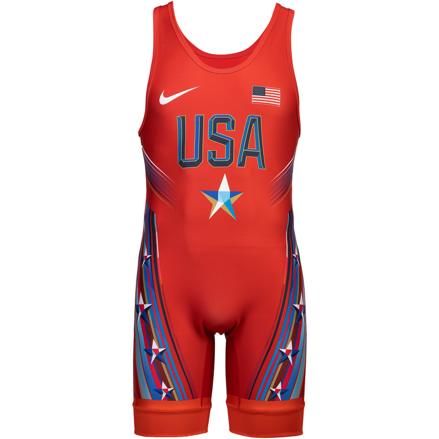 Nike Youth Boys USA Wrestling Prism Singlet