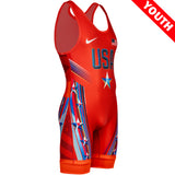 Nike Youth Boys USA Wrestling Prism Singlet
