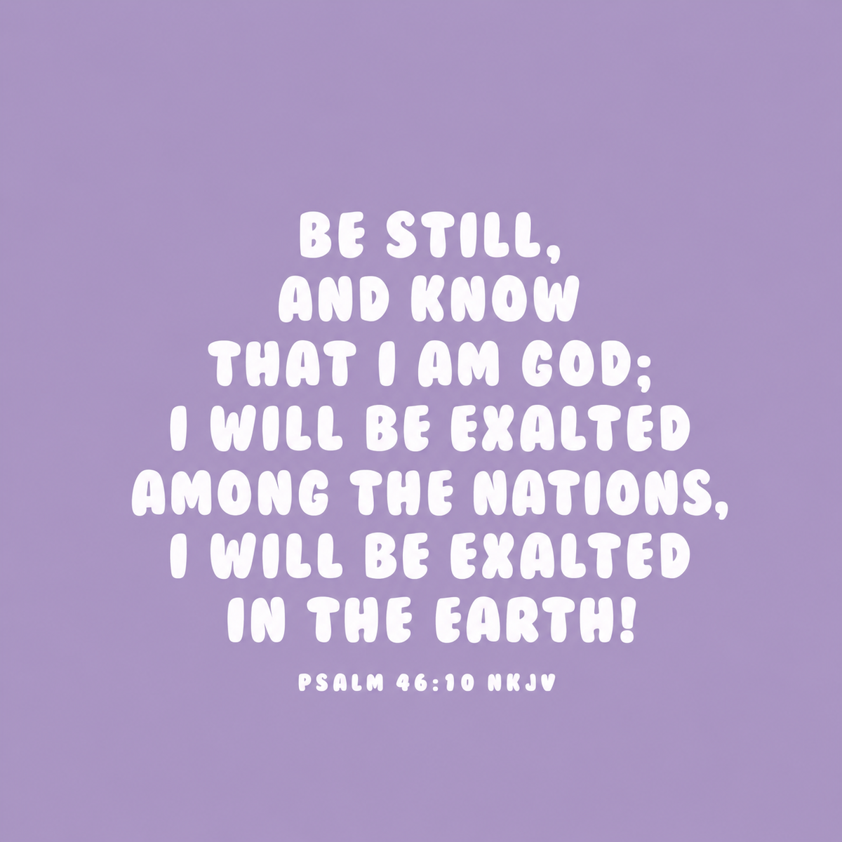 BE STILL AND KNOW-Purple-Silver