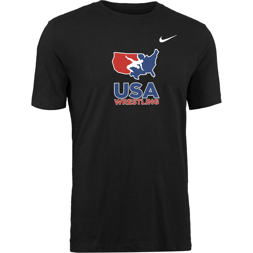 Nike Men's USA Wrestling Dri-Fit Cotton Tee