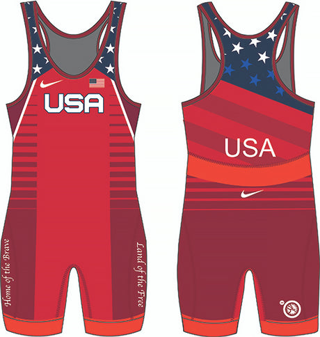 Nike USA Wrestling Women's Stars and Stripes Singlet
