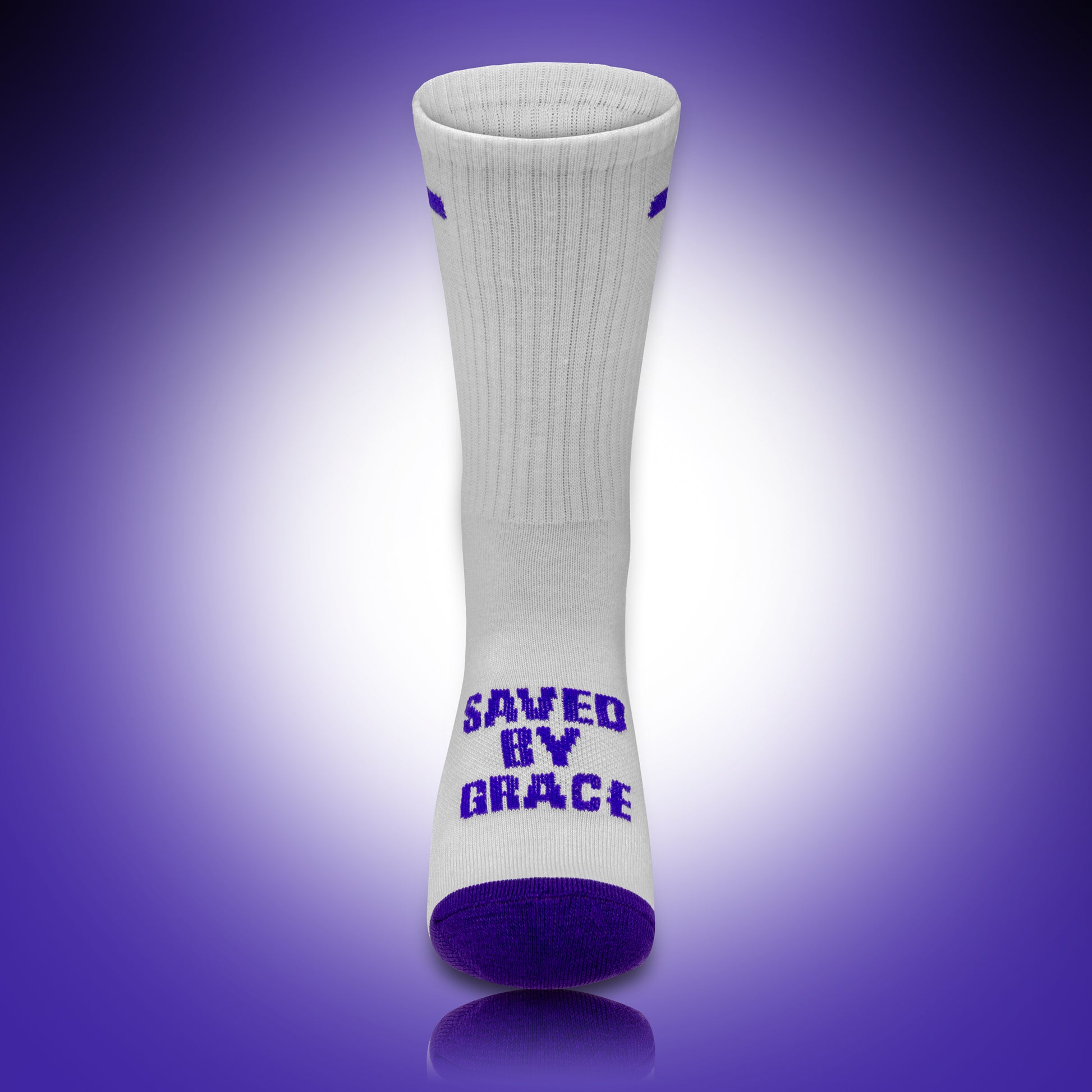 SAVED BY GRACE-White-Purple