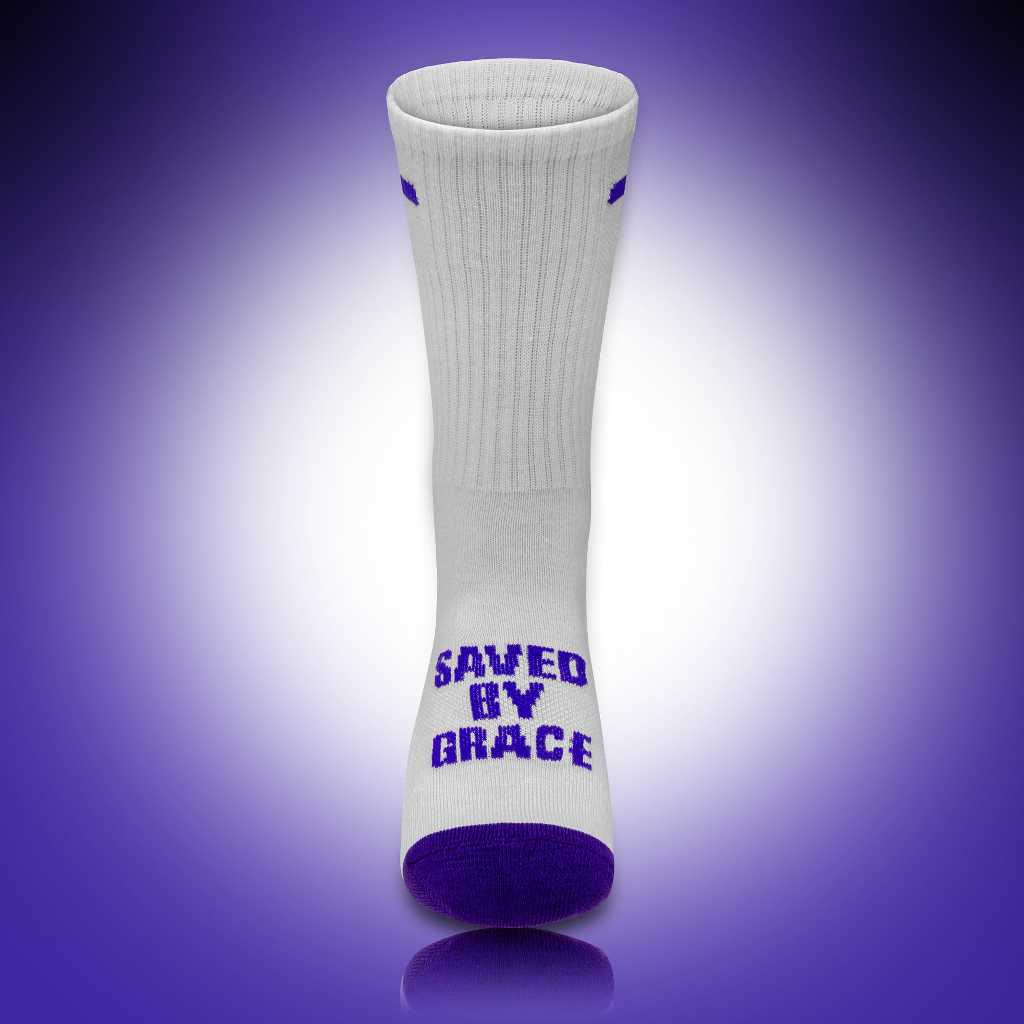 SAVED BY GRACE-White-Purple