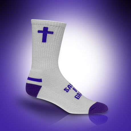 SAVED BY GRACE-White-Purple