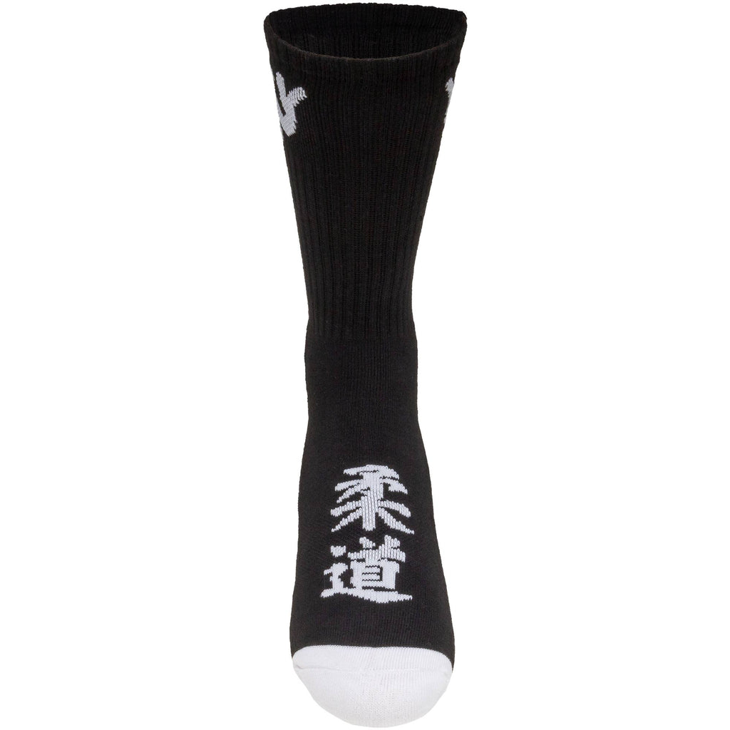 Pathos Black Kanji Sock Front View