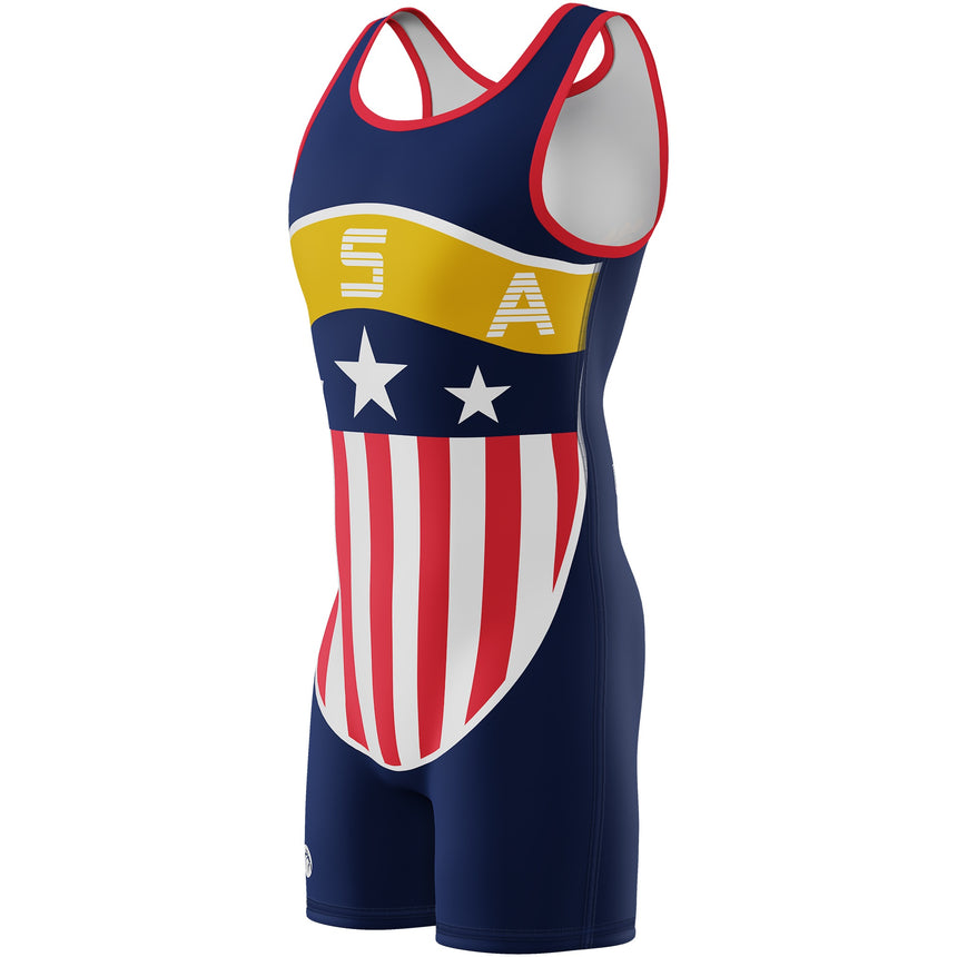 WrestlingMart USA Shield Singlet