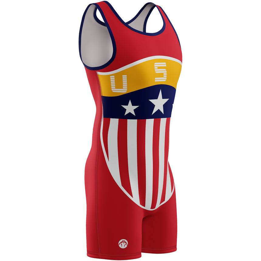 WrestlingMart USA Shield Singlet