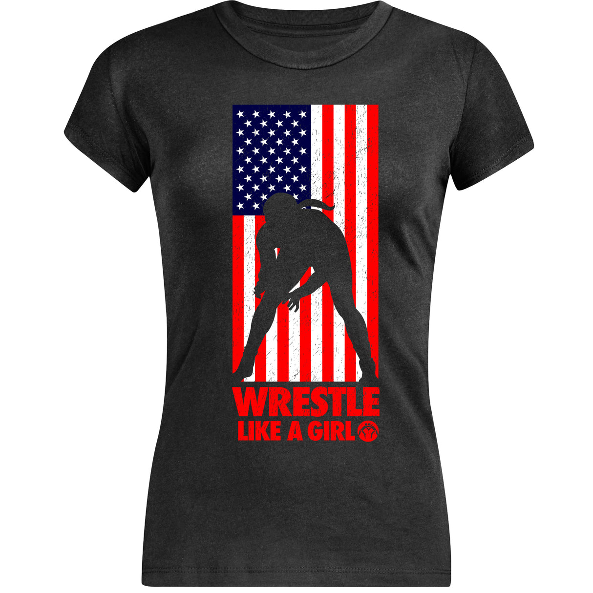 WrestlingMart Wrestle Like A Girl Tee