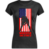 WrestlingMart Wrestle Like A Girl Tee