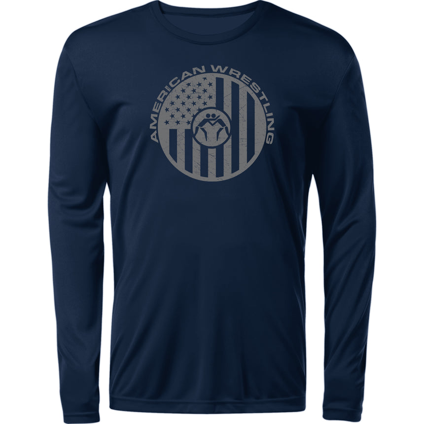 WrestlingMart American Mat Long Sleeve Tee