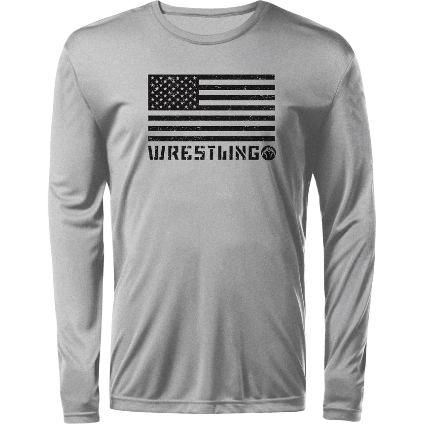WrestlingMart American Wrestling Long Sleeve Tee