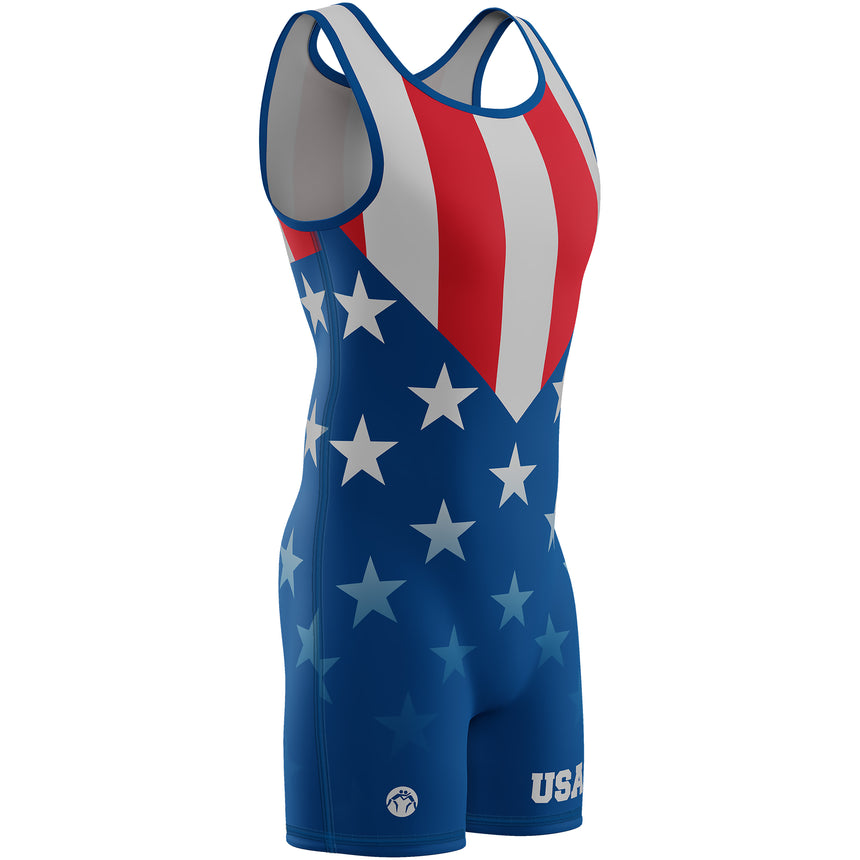 WrestlingMart Patriot Singlet