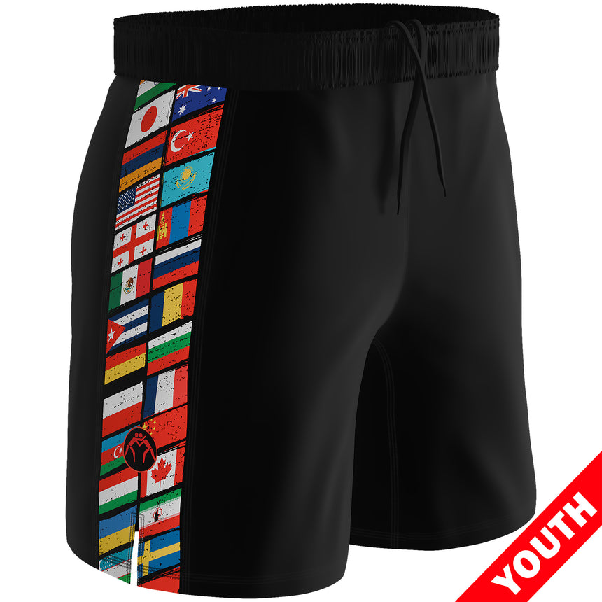WrestlingMart Youth Worldwide Performance Wrestling Shorts