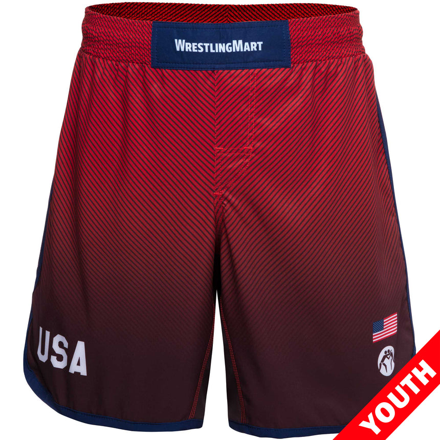 WrestlingMart Youth USA FADE 2 Fight Shorts