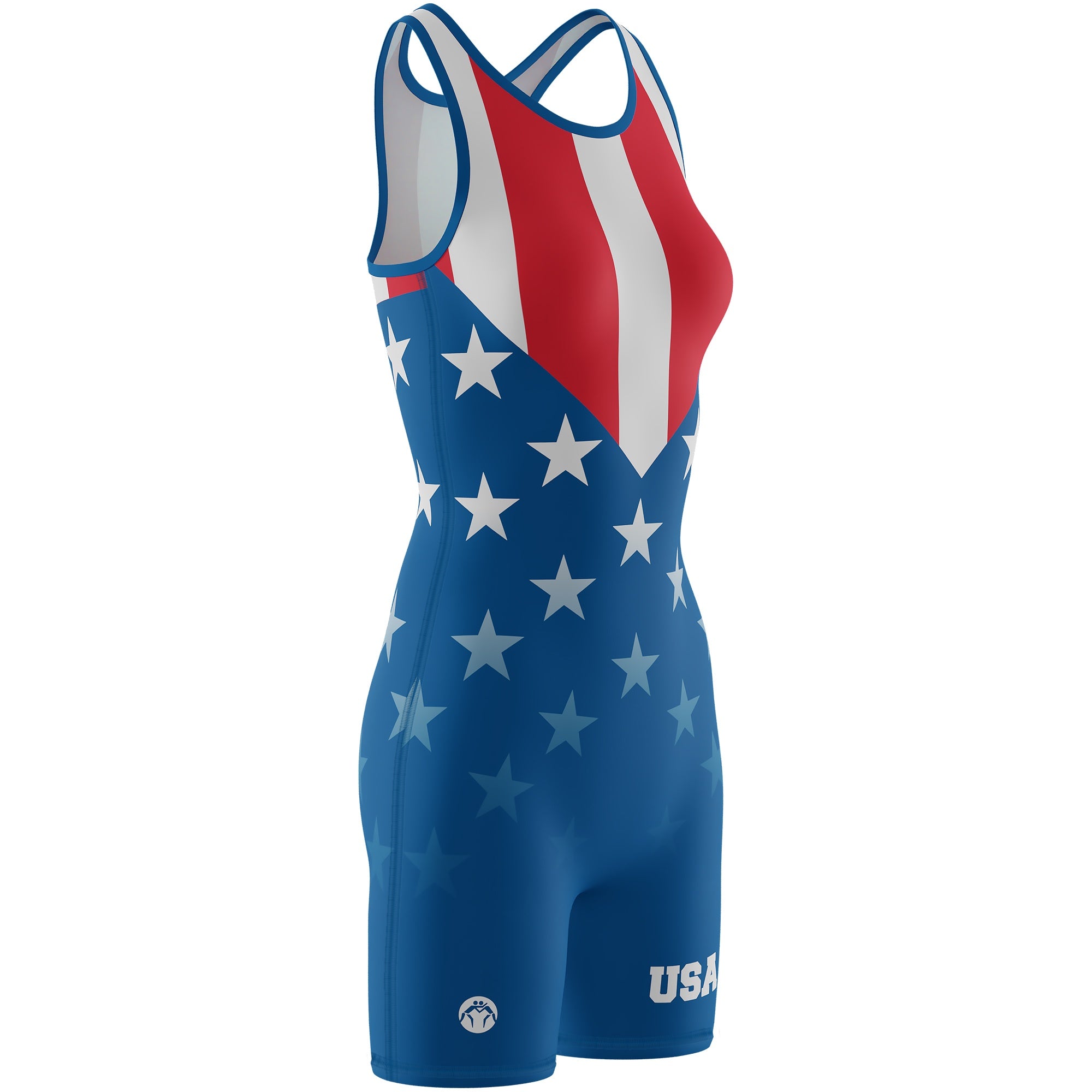 WrestlingMart Women's Patriot Singlet