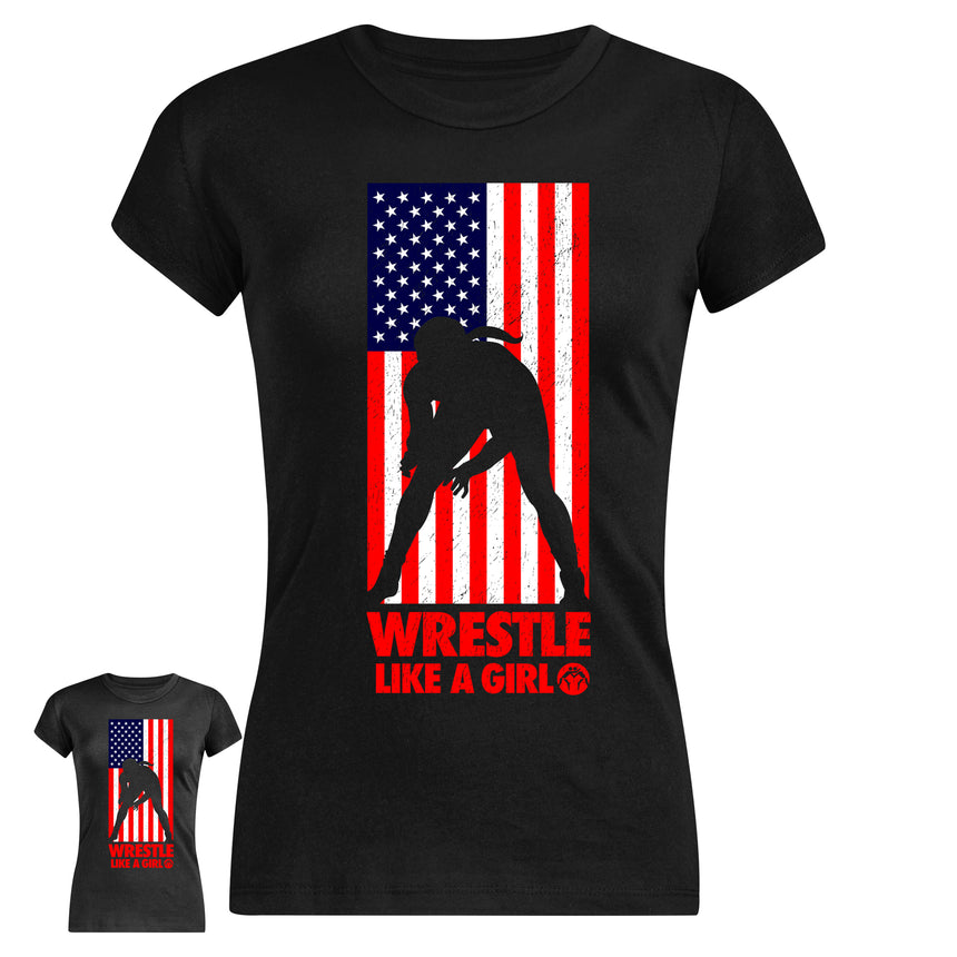 WrestlingMart Wrestle Like A Girl Tee