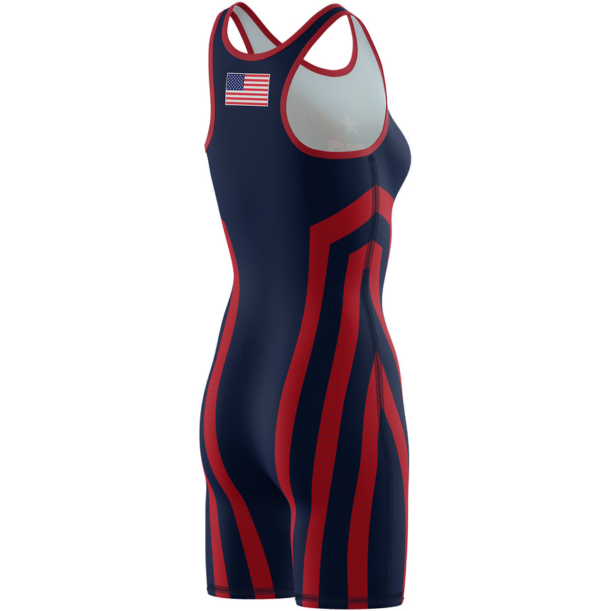 WrestlingMart Women's USA Breakdown Singlet