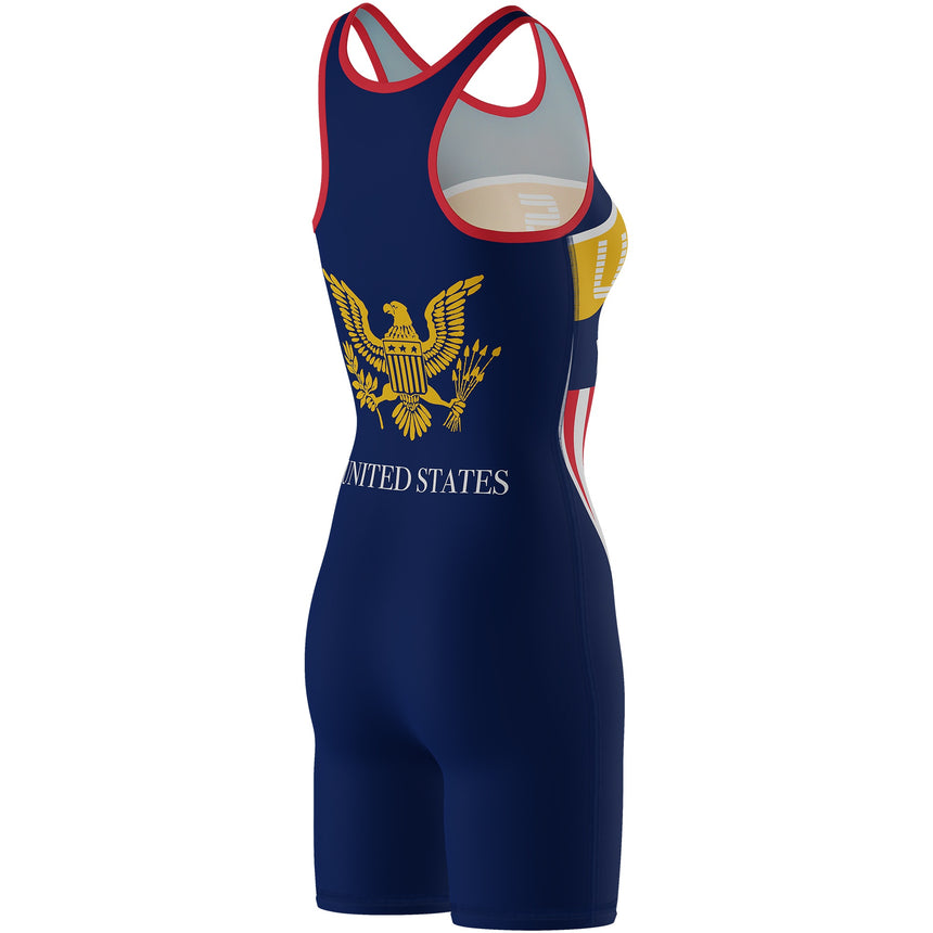 WrestlingMart Women's USA Shield Singlet