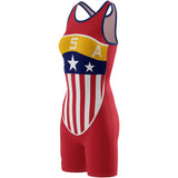 WrestlingMart Women's USA Shield Singlet