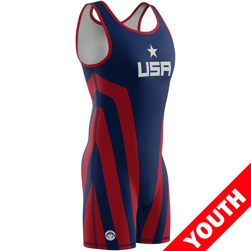 WrestlingMart Youth USA BREAKDOWN Singlet