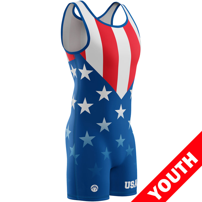 WrestlingMart Youth PATRIOT Singlet