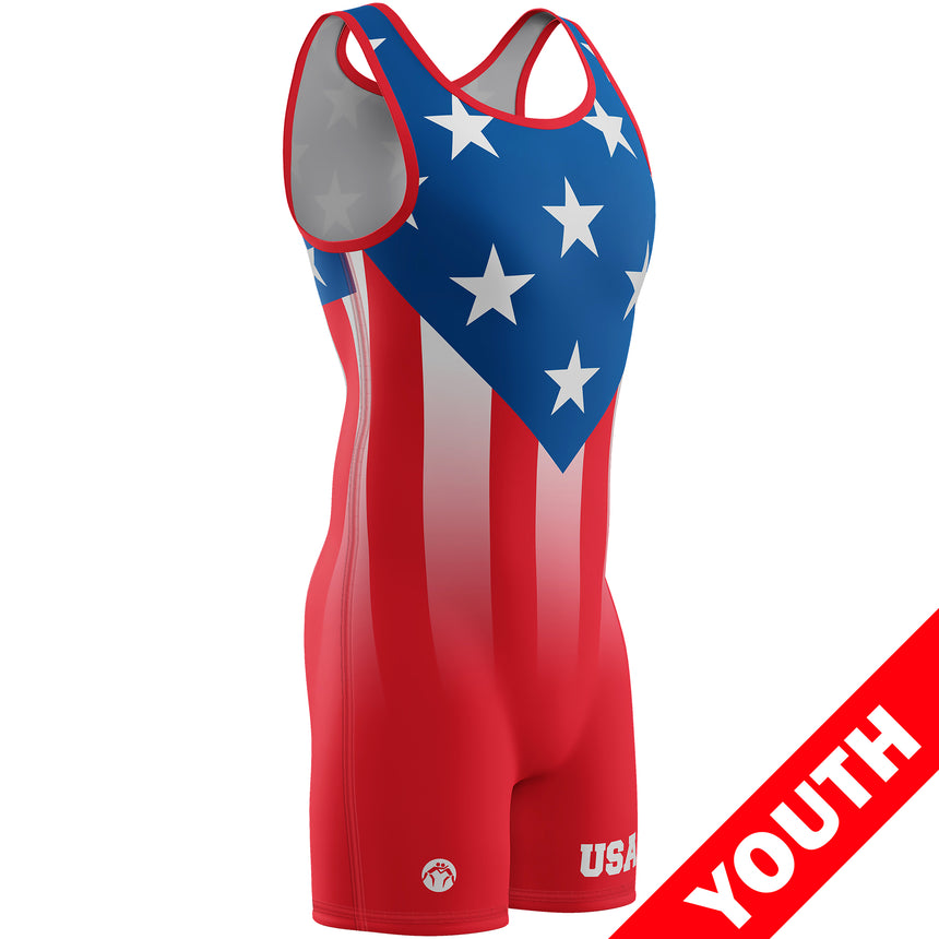 WrestlingMart Youth PATRIOT Singlet