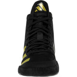 Adidas Adizero 7 Wrestling Shoes in Black and Gold front view