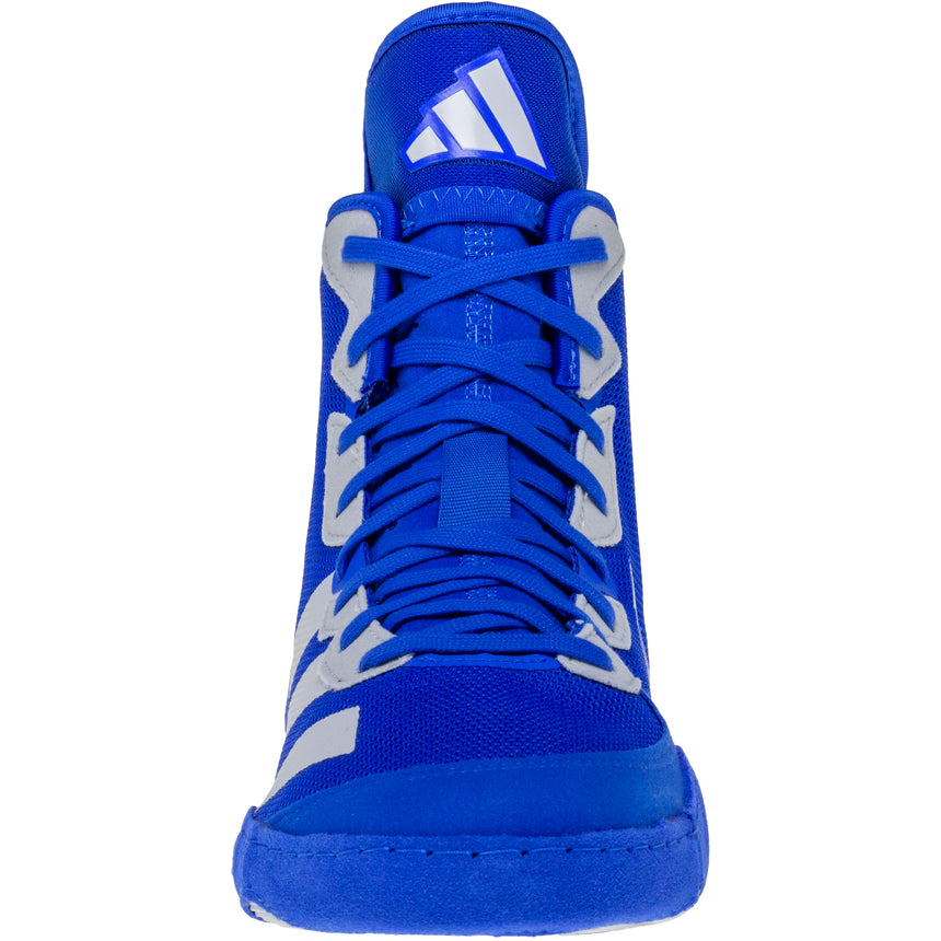 Adidas Adizero 7 Wrestling Shoes in Royal and Grey front view