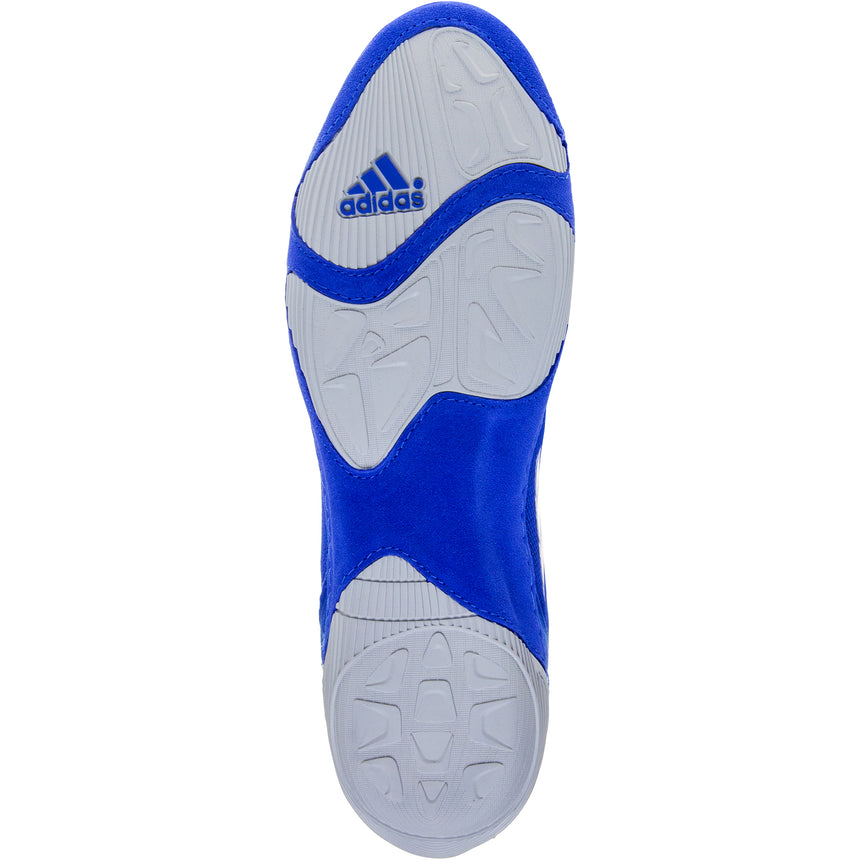 Adidas Adizero 7 Wrestling Shoes in Royal and Grey sole view