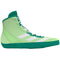 Adidas Adizero 2025 Edition Wrestling Shoes in Lime, White and Teal side view