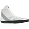 Adidas Adizero 2025 Edition Wrestling Shoes in White, Silver and Black side view