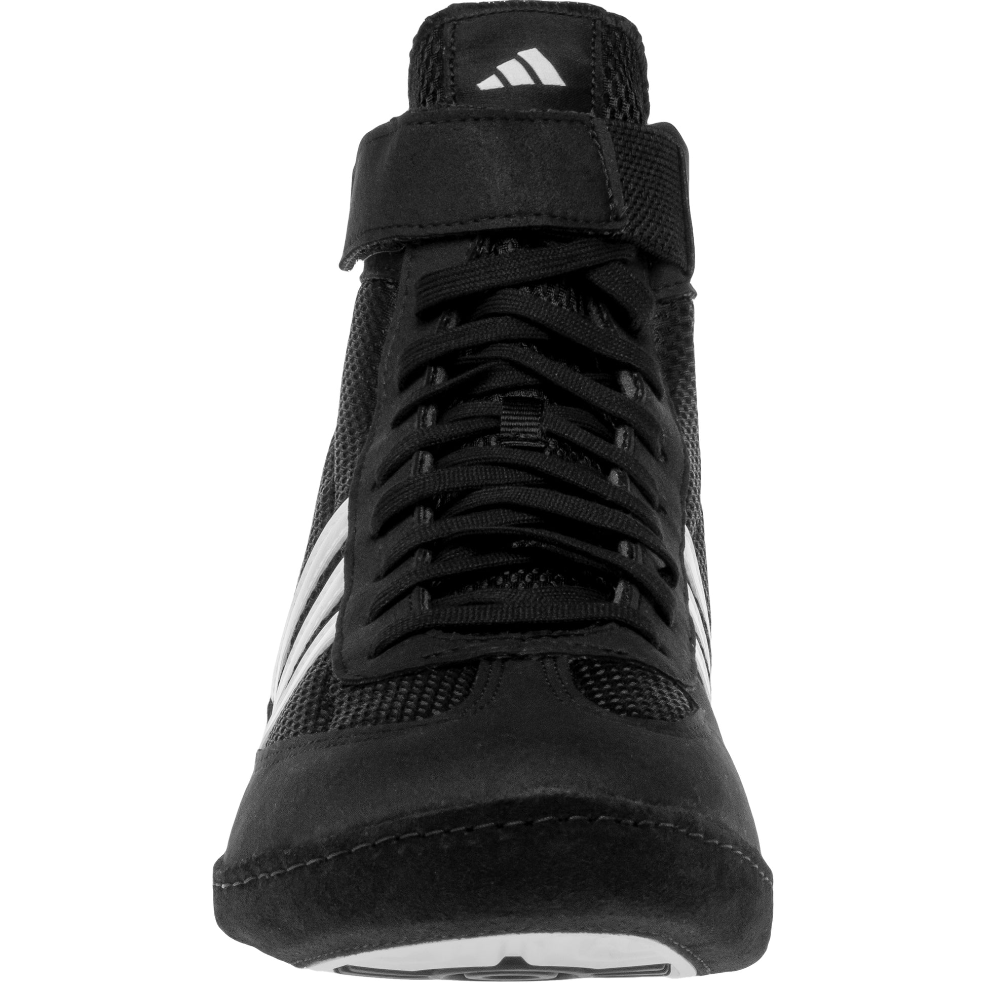 Adidas Combat Speed 4 Wrestling Shoes in Black and White front view