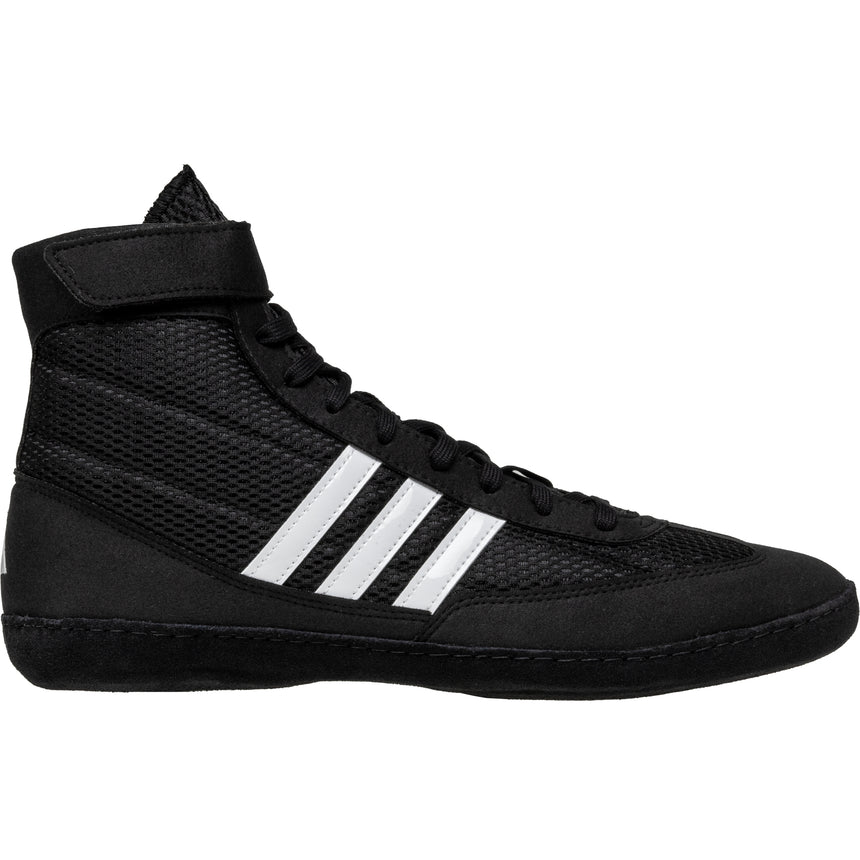 Adidas Combat Speed 4 Wrestling Shoes in Black and White side view