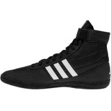 Adidas Combat Speed 4 Wrestling Shoes in Black and White side view 2
