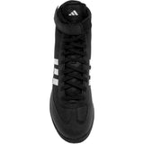 Adidas Combat Speed 4 Wrestling Shoes in Black and White top view
