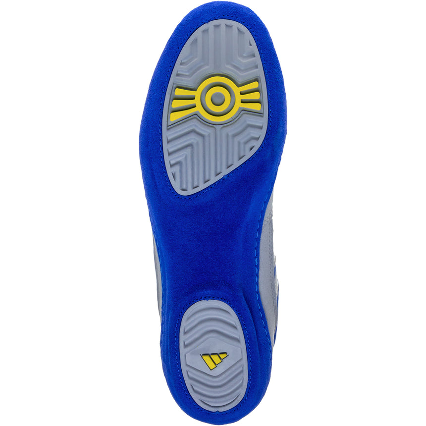 Adidas Combat Speed 4 Wrestling Shoes in Blue and Grey sole view