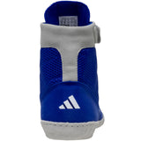 Adidas Combat Speed 4 Wrestling Shoes in Royal, White and Grey back view