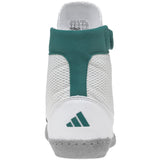 Adidas Combat Speed 4 Wrestling Shoes in White, Teal and Grey back view