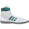 Adidas Combat Speed 4 Wrestling Shoes in White, Teal and Grey side view