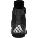 Adidas Combat Speed 5 Wrestling Shoes in Black, White and Silver back view